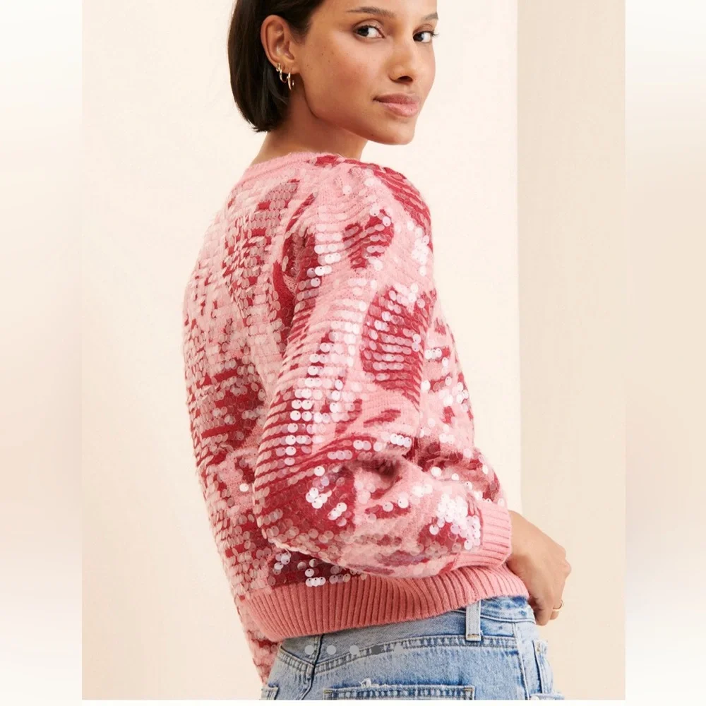 Farm Rio Sequins Knit Sweater - Picture 4 of 8